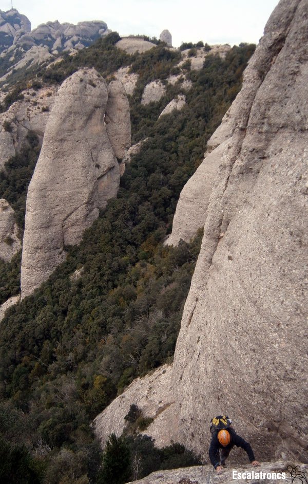 Darrers metres de la primera tirada amb el Sentinella de fons